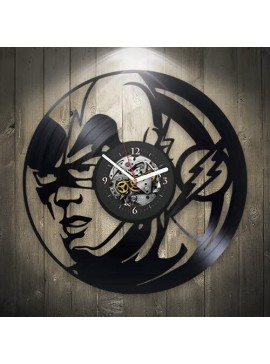 Intra απο ξύλο plywood 3mm-4mm πάχος - Ρολόι τοίχου Captain America Vinyl Record Δίασταση 30x30 cm Intraeaxys-075ywxmo