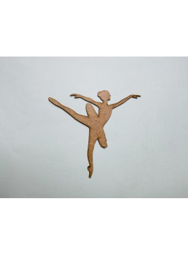 Intra απο ξύλο plywood 3mm-4mm πάχος - Μπαλαρίνα Ξύλινη κοπή ημιτελής χειροτεχνία Δίασταση 30x30 cm Intraeaxys-lopqry37