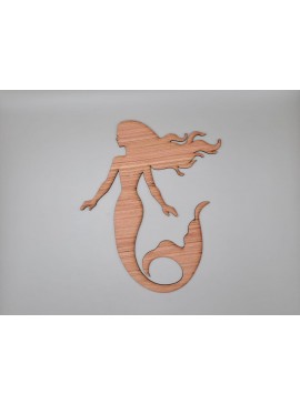 Intra απο ξύλο plywood 3mm-4mm πάχος - Γοργόνα ημιτελές σχήμα κοπής ξύλου Δίασταση 30x30 cm Intraeaxys-r7vmlz57