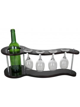 Intra απο ξύλο plywood 3mm-4mm πάχος - Φιάλη κρασιού σε σχήμα κύματος και θήκη για 4 ποτήρια Αρχείο DWG Δίασταση 30x30 cm Intraeaxys-lopqkk37