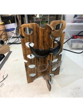 Intra απο ξύλο plywood 3mm-4mm πάχος - Βάση προβολής γυαλιών ματιών Δίασταση 30x30 cm Intraeaxys-joed2081