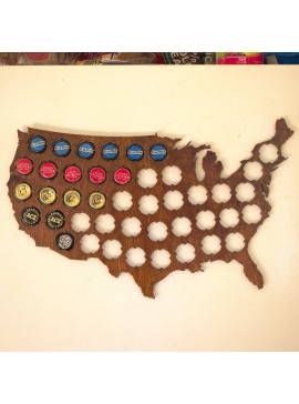 Intra απο ξύλο plywood 3mm-4mm πάχος - Χάρτης USA Beer Cap Δίασταση 30x30 cm Intraeaxys-eoxlmw4o