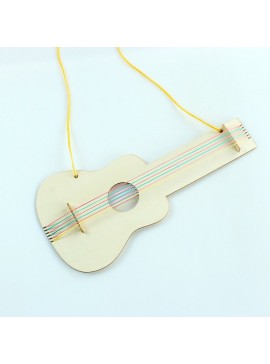 Intra απο ξύλο plywood 3mm-4mm πάχος - Kids DIY Crafts Ξύλινο παιχνίδι κιθάρας για παιδιά που ζωγραφίζουν παιχνίδια Δίασταση 30x30 cm Intraeaxys-lopp3gzo