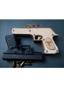 Intra απο ξύλο plywood 3mm-4mm πάχος - Rubber Band Desert Eagle Pistol Δίασταση 30x30 cm Intraeaxys-lopqex57