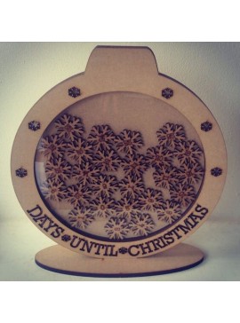 Intra απο ξύλο plywood 3mm-4mm πάχος - Χριστουγεννιάτικη Αντίστροφη μέτρηση Dropbox Δίασταση 30x30 cm Intraeaxys-51rrzrm1