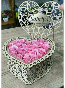 Intra απο ξύλο plywood 3mm-4mm πάχος - Heart Flower Box Δίασταση 30x30 cm Intraeaxys-d1lv5mxo