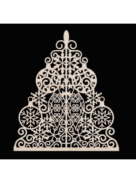 Intra απο ξύλο plywood 3mm-4mm πάχος - Διακόσμηση τοίχου Χριστουγεννιάτικου Δέντρου Δίασταση 30x30 cm Intraeaxys-r1z2yzp1