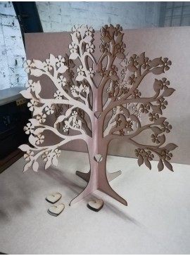 Intra απο ξύλο plywood 3mm-4mm πάχος - Βιβλίο επισκεπτών Signature Tree Wedding Δίασταση 30x30 cm Intraeaxys-eo20r537