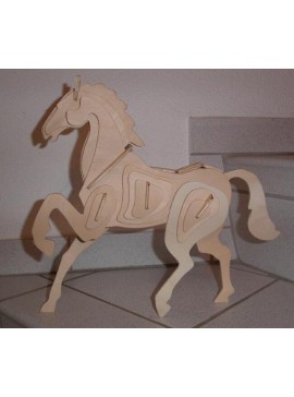 Intra απο ξύλο plywood 3mm-4mm πάχος - Horse 3D Puzzle 2mm Δίασταση 30x30 cm Intraeaxys-yon09p27