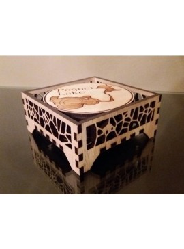 Intra απο ξύλο plywood 3mm-4mm πάχος - Πρότυπο θήκης για σουβέρ Voronoi Δίασταση 30x30 cm Intraeaxys-lopqpk67