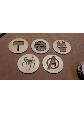 Intra απο ξύλο plywood 3mm-4mm πάχος - Avengers Coasters Δίασταση 30x30 cm Intraeaxys-pok3wyk7