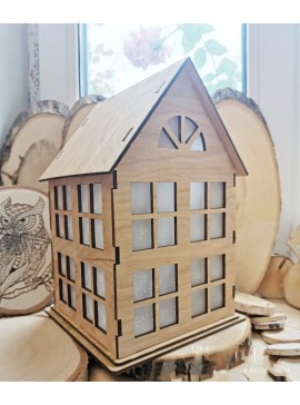 Intra απο ξύλο plywood 3mm-4mm πάχος - Μικρό Ξύλινο Σπίτι 4mm Δίασταση 40x50 cm Intraeaxys-p7ymj857