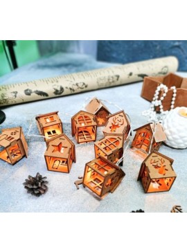 Intra απο ξύλο plywood 3mm-4mm πάχος - Πρότυπο κενό σπίτι Δίασταση 40x50 cm Intraeaxys-voq29peo