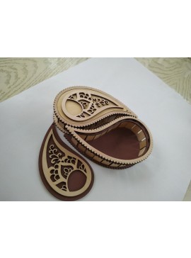 Intra απο ξύλο plywood 3mm-4mm πάχος - Ξύλινο ντεκόρ Teardrop Box Κουτί Yin Yang Δίασταση 30x30 cm Intraeaxys-67wlwk21