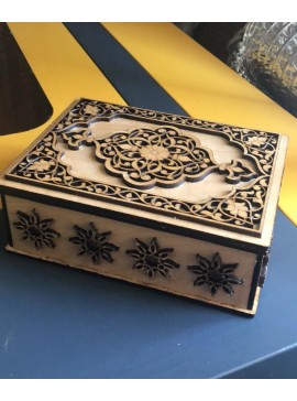 Intra απο ξύλο plywood 3mm-4mm πάχος - Περίπλοκη κοσμηματοθήκη 4mm Δίασταση 30x30 cm Intraeaxys-075yxj8o