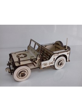 Intra απο ξύλο plywood 3mm-4mm πάχος - Jeep 3D Δίασταση 30x30 cm Intraeaxys-zo9yd6x7