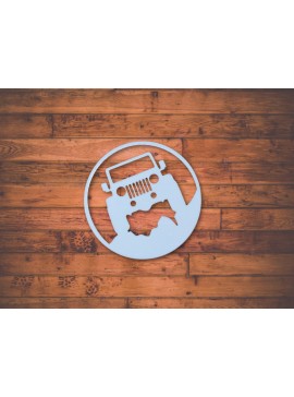 Intra απο ξύλο plywood 3mm-4mm πάχος - Διακόσμηση τοίχου Jeep Cutout Δίασταση 30x30 cm Intraeaxys-078yz6jo