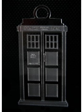Intra απο ξύλο plywood 3mm-4mm πάχος - Κολιέ Tardis Δίασταση 30x30 cm Intraeaxys-yonemeyo