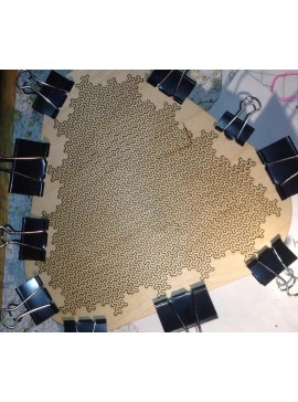 Intra απο ξύλο plywood 3mm-4mm πάχος - Ξύλο Fractal παζλ Δίασταση 30x30 cm Intraeaxys-pokmvw91