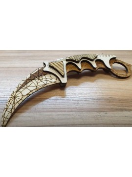 Intra απο ξύλο plywood 3mm-4mm πάχος - Χαραγμένο μαχαίρι Karambit 3mm Δίασταση 30x30 cm Intraeaxys-67wl0j21