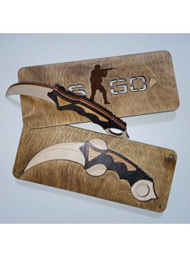 Intra απο ξύλο plywood 3mm-4mm πάχος - Παιχνίδι Karambit Knife CSGO Δίασταση 30x30 cm Intraeaxys-m1d683y7