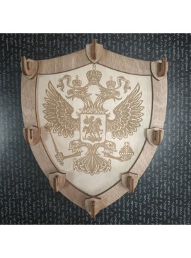 Intra απο ξύλο plywood 3mm-4mm πάχος - Θήκη πλακέτας σε σχήμα ασπίδας Δίασταση 30x30 cm Intraeaxys-ro6yjz67