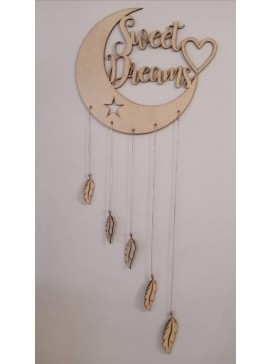 Intra απο ξύλο plywood 3mm-4mm πάχος - Διακόσμηση τοίχου Sweet Dreams Δίασταση 30x30 cm Intraeaxys-ro66dmmo