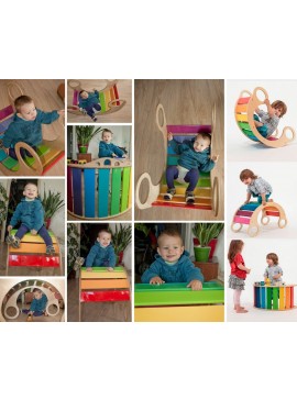 Intra απο ξύλο plywood 3mm-4mm πάχος - Ξύλινη Κούνια Rainbow Rocker Kids Rocker Toy Δίασταση 30x30 cm Intraeaxys-91jdl5p1