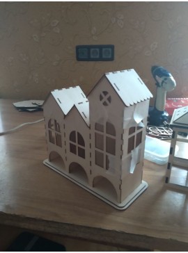 Intra απο ξύλο plywood 3mm-4mm πάχος - Σπίτι τσαγιού, πρότυπο κιβωτίου θήκης τσαγιού Δίασταση 40x50 cm Intraeaxys-m1d6gy37