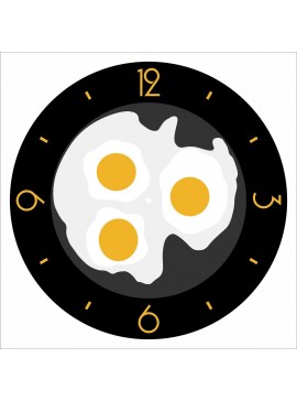 Intra απο ξύλο plywood 3mm-4mm πάχος - Ομελέτα Ρολόι Τοίχου Ρολόι Κουζίνας Δίασταση 30x30 cm Intraeaxys-e1gkvgvo