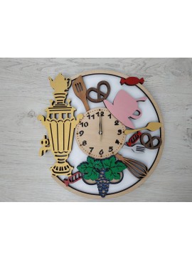 Intra απο ξύλο plywood 3mm-4mm πάχος - Ξύλινο ρολόι τοίχου Samovar Δίασταση 30x30 cm Intraeaxys-lopqjpz7