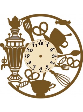 Intra απο ξύλο plywood 3mm-4mm πάχος - Ρολόι τοίχου σε σχήμα Samovar Δίασταση 30x30 cm Intraeaxys-e1gkn8vo