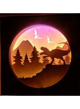 Intra απο ξύλο plywood 3mm-4mm πάχος - Χάρτινο Κουτί σκιών Light Box Dinosaurs Δίασταση 30x30 cm Intraeaxys-eo0q2v01