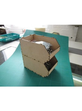 Intra απο ξύλο plywood 3mm-4mm πάχος - Κάδος συλλογής χωρίς βίδα Linbin Δίασταση 30x30 cm Intraeaxys-r1z0v2po