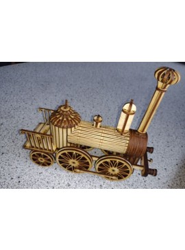 Intra απο ξύλο plywood 3mm-4mm πάχος - Saxonia Steam Locomotive Δίασταση 30x30 cm Intraeaxys-r7vd5n67
