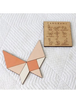 Intra απο ξύλο plywood 3mm-4mm πάχος - Tangram Puzzle Brain Training Geometry Toy for Kids Δίασταση 30x30 cm Intraeaxys-eo4q0887