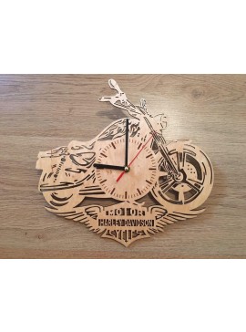 Intra απο ξύλο plywood 3mm-4mm πάχος - Ρολόι Harley Davidson Δίασταση 30x30 cm Intraeaxys-p7ymp2r7