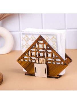 Intra απο ξύλο plywood 3mm-4mm πάχος - Χάρτινη χαρτοπετσέτα με θήκη για οδοντογλυφίδες Δίασταση 30x30 cm Intraeaxys-d1l5mkp7