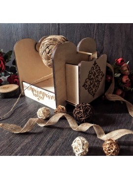 Intra απο ξύλο plywood 3mm-4mm πάχος - Θήκη νήματος Οργανωτής νημάτων Νήματα Caddy Δίασταση 30x30 cm Intraeaxys-075yl5ko