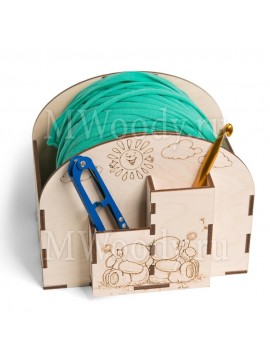 Intra απο ξύλο plywood 3mm-4mm πάχος - Θήκη για βελονάκι, θήκη για κλωστές, οργάνωση Δίασταση 30x30 cm Intraeaxys-yon0qzp7