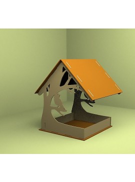 Intra απο ξύλο plywood 3mm-4mm πάχος - Bird Feeder Bird Feed Though 4mm Δίασταση 30x30 cm Intraeaxys-d1lvylzo