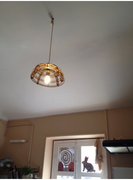 Intra απο ξύλο plywood 3mm-4mm πάχος - Κρεμαστό Φωτιστικό Μπολ Δίασταση 30x30 cm Intraeaxys-ro6yrxn7