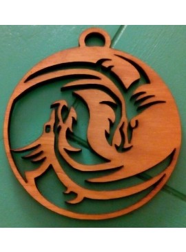 Intra απο ξύλο plywood 3mm-4mm πάχος - Δράκοι Γιν Γιανγκ Δίασταση 30x30 cm Intraeaxys-p7ym58z7