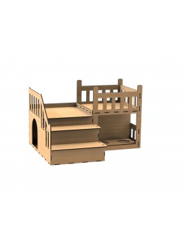 Intra απο ξύλο plywood 3mm-4mm πάχος - Ξύλινο Σπίτι για Κατοικίδια 6mm Δίασταση 40x50 cm Intraeaxys-yon08zg7