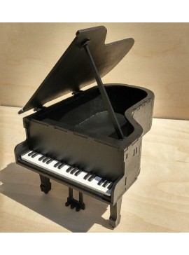 Intra απο ξύλο plywood 3mm-4mm πάχος - Κουτί δώρου Piano Box Music Lover Δίασταση 30x30 cm Intraeaxys-91jdmw81