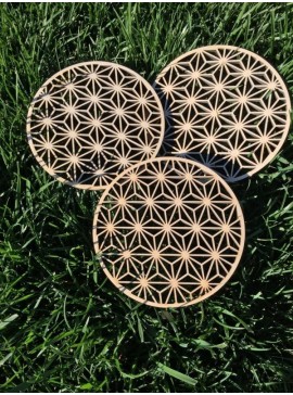 Intra απο ξύλο plywood 3mm-4mm πάχος - Ξύλινα Asanoha Trivets Δίασταση 30x30 cm Intraeaxys-voqdlyj1