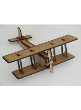 Intra απο ξύλο plywood 3mm-4mm πάχος - Αεροπλάνο διπλής πτέρυγας 3 χλστ Δίασταση 30x30 cm Intraeaxys-r1z2prm1