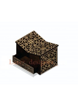 Intra απο ξύλο plywood 3mm-4mm πάχος - Ισλαμικό κουτί Κορανίου με βάση Δίασταση 30x30 cm Intraeaxys-ro6yeqq7
