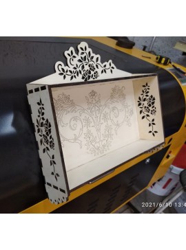 Intra απο ξύλο plywood 3mm-4mm πάχος - Διακοσμητικό Μπαχαρικό Κουζίνας 6mm 350x340x80mm Δίασταση 30x30 cm Intraeaxys-6o3yxkr7