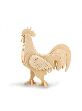 Intra απο ξύλο plywood 3mm-4mm πάχος - Rooster 3D Wooden Puzzle DWG File Δίασταση 30x30 cm Intraeaxys-eo4qpwd7